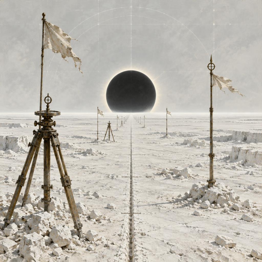 The Blank Horizon — a black sun over the chalk survey line